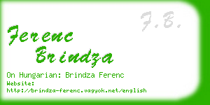 ferenc brindza business card